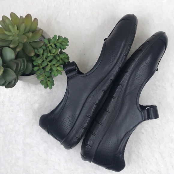 Ecco Blk Leather MaryJanes SZ 40/9-9.5 - Picture 5 of 8